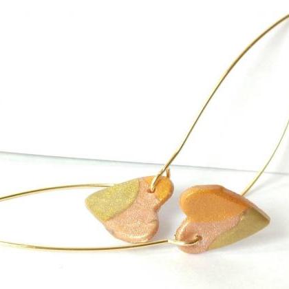 Clay heart earrings clay earrings c..